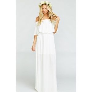 SHOW ME YOUR MUMU Ivory Crisp Hacienda Maxi (XS)